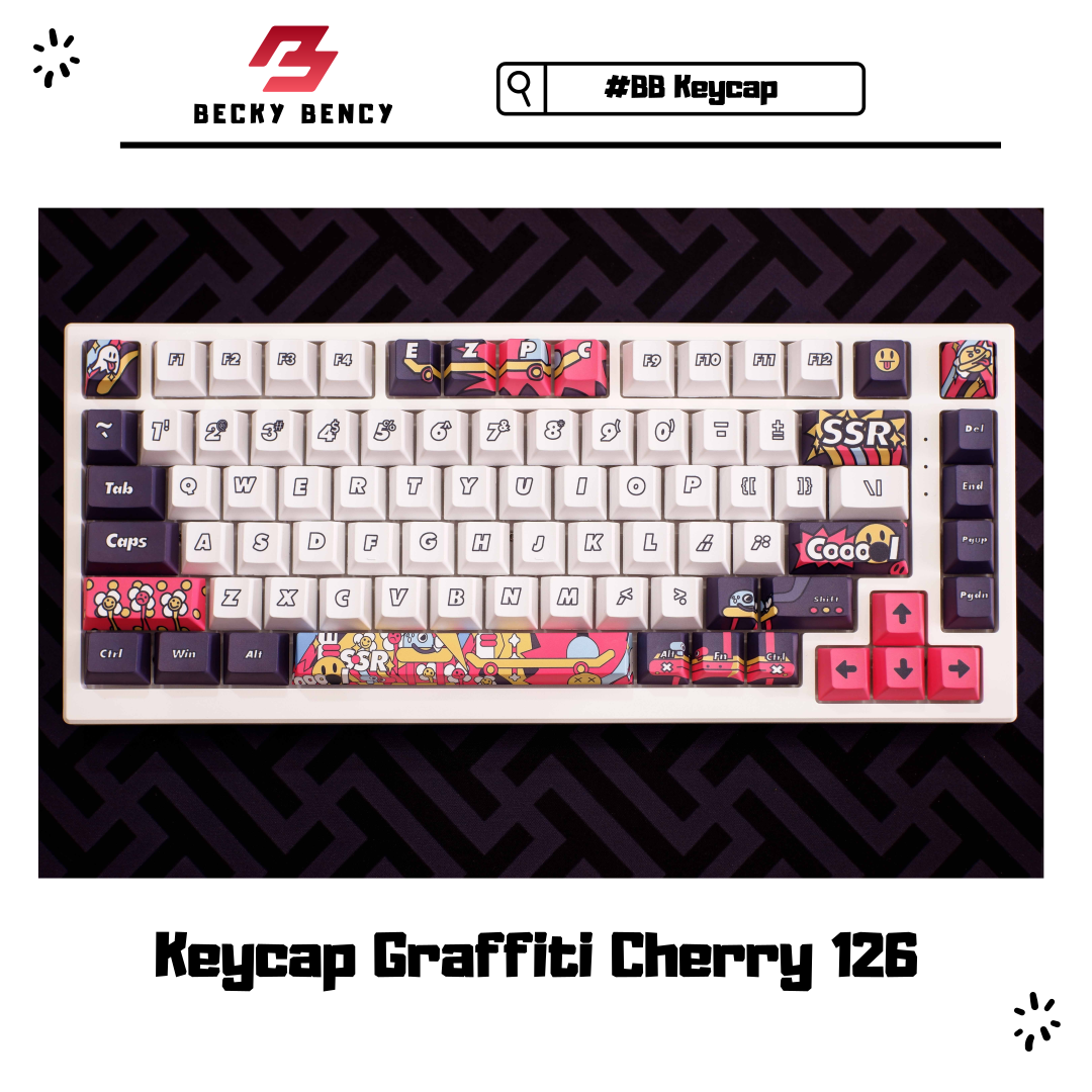 Keycap Graffiti PBT Cherry Profile 126 Phím